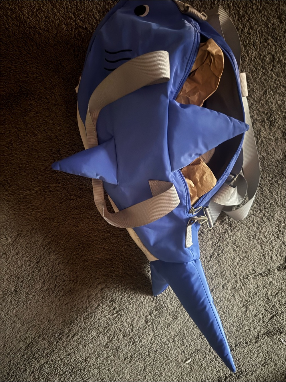 Blue Shark Novelty Swim bag- Fun Kids Bag
